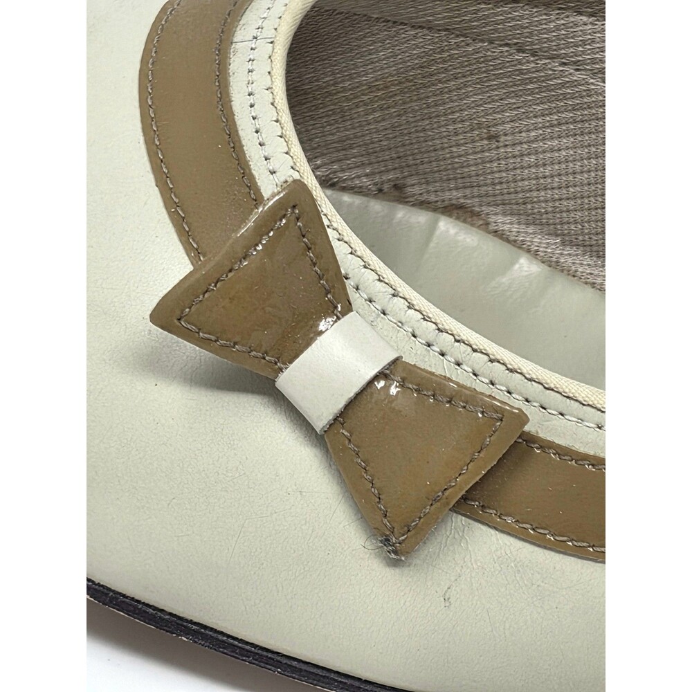 Fanfares Connie VTG 50s Mod Bandstand Bone Babydoll Bow Pumps, Box Size 10 B/AA - Picture 8 of 16
